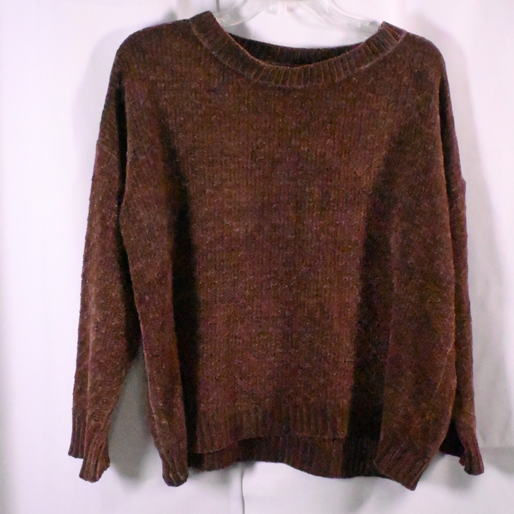 NWT Talbots Brown 3/4 Sleeve Crewneck Pullover Sweater Women's XL